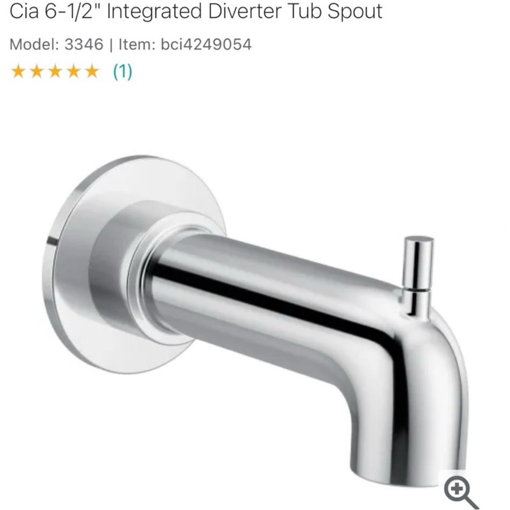 Moen Cia 6-1/2" Integrated Diverter Tub Spout